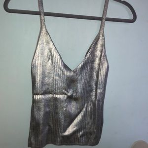 Silver metallic tanktop
